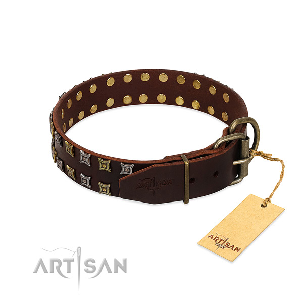 Best quality leather dog collar made for your dog